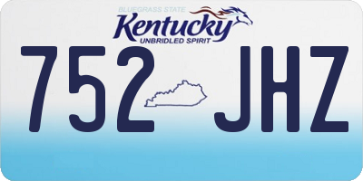 KY license plate 752JHZ