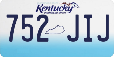 KY license plate 752JIJ