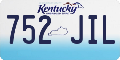 KY license plate 752JIL