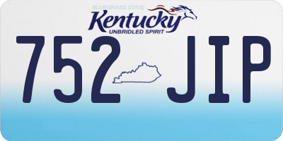 KY license plate 752JIP