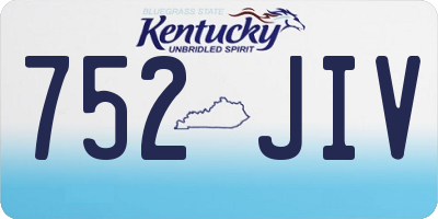 KY license plate 752JIV