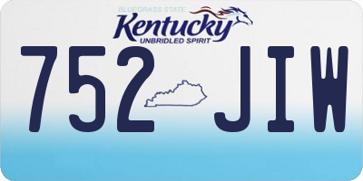KY license plate 752JIW