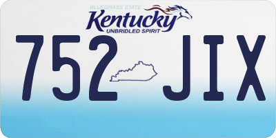 KY license plate 752JIX