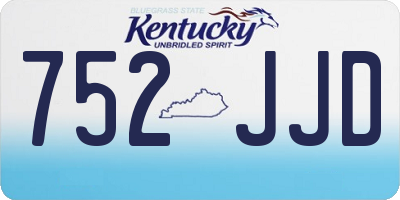 KY license plate 752JJD