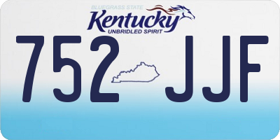 KY license plate 752JJF