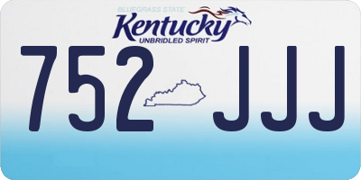 KY license plate 752JJJ