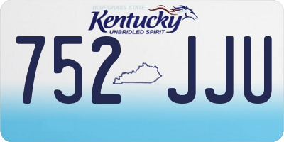 KY license plate 752JJU