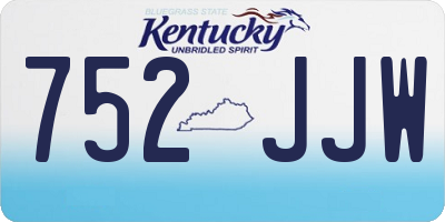 KY license plate 752JJW