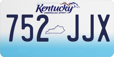 KY license plate 752JJX