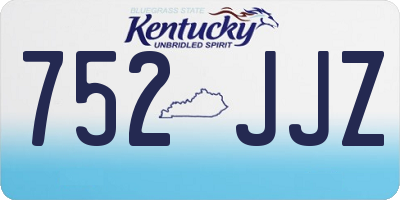 KY license plate 752JJZ