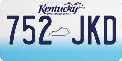 KY license plate 752JKD