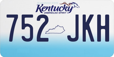 KY license plate 752JKH