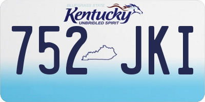 KY license plate 752JKI