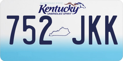 KY license plate 752JKK