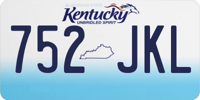 KY license plate 752JKL
