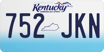 KY license plate 752JKN