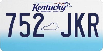 KY license plate 752JKR