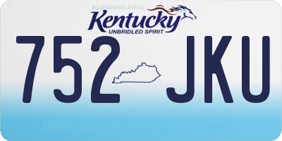 KY license plate 752JKU