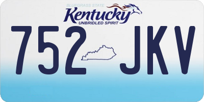 KY license plate 752JKV