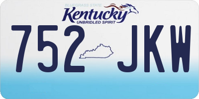 KY license plate 752JKW