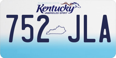 KY license plate 752JLA