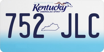 KY license plate 752JLC