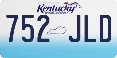 KY license plate 752JLD
