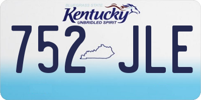 KY license plate 752JLE