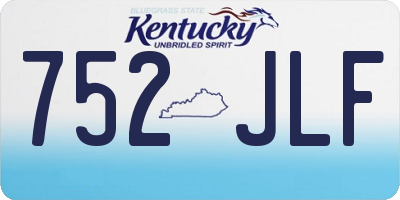 KY license plate 752JLF