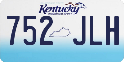 KY license plate 752JLH