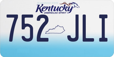 KY license plate 752JLI