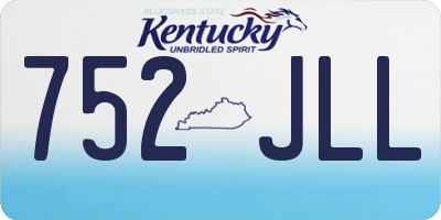 KY license plate 752JLL