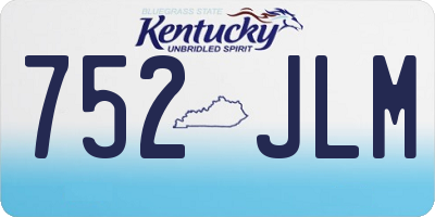 KY license plate 752JLM