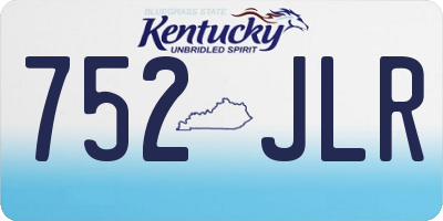 KY license plate 752JLR