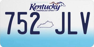 KY license plate 752JLV