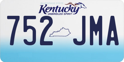 KY license plate 752JMA