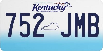 KY license plate 752JMB