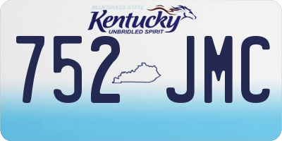 KY license plate 752JMC