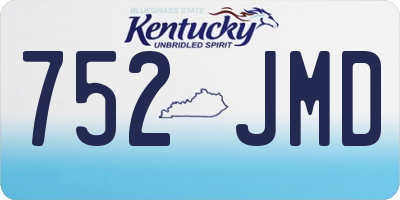 KY license plate 752JMD