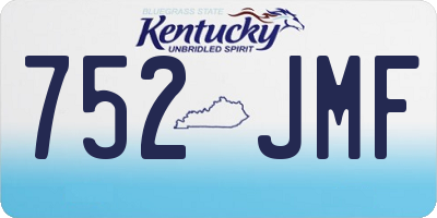 KY license plate 752JMF
