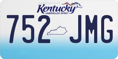 KY license plate 752JMG