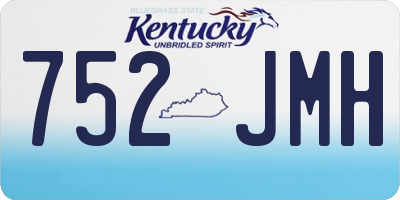 KY license plate 752JMH