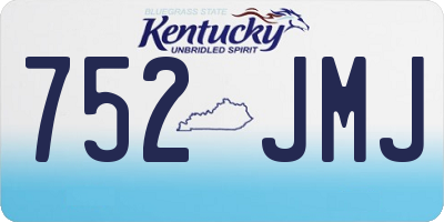 KY license plate 752JMJ