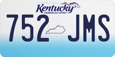 KY license plate 752JMS