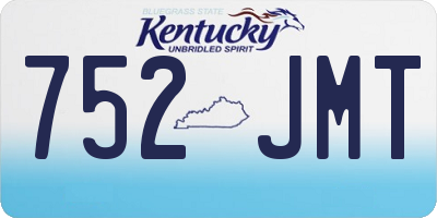 KY license plate 752JMT
