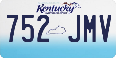 KY license plate 752JMV