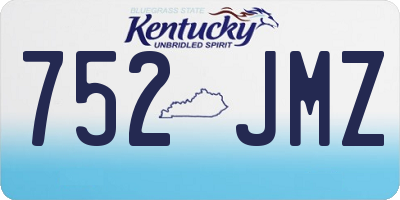 KY license plate 752JMZ