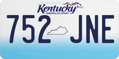KY license plate 752JNE