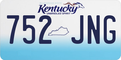 KY license plate 752JNG