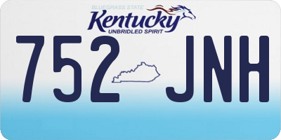 KY license plate 752JNH
